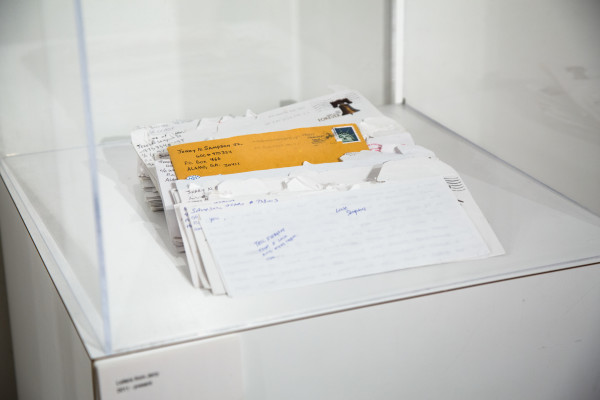 A stack of old mail and letters.