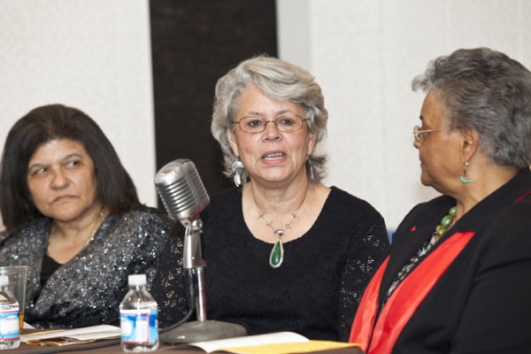 Speakers at the Hard Workin' Pilgrims event.