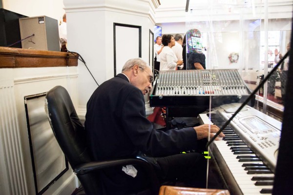 A person playing the piano.