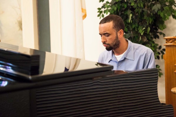 Person playing the piano.