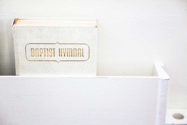 A Baptist hymnal book.