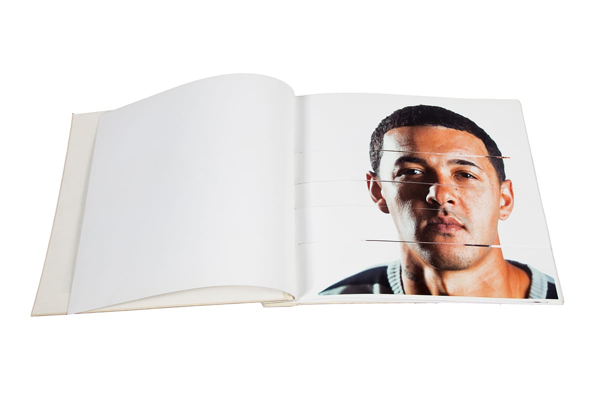 Interior pages of the book Exquisite Lumbees, showing photos of different tribe members.