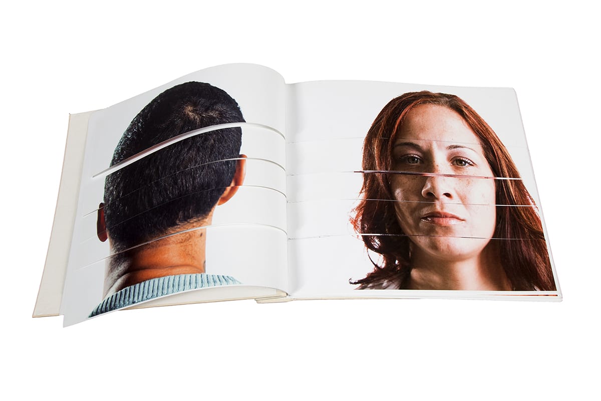Interior pages of the book Exquisite Lumbees, showing photos of different tribe members.