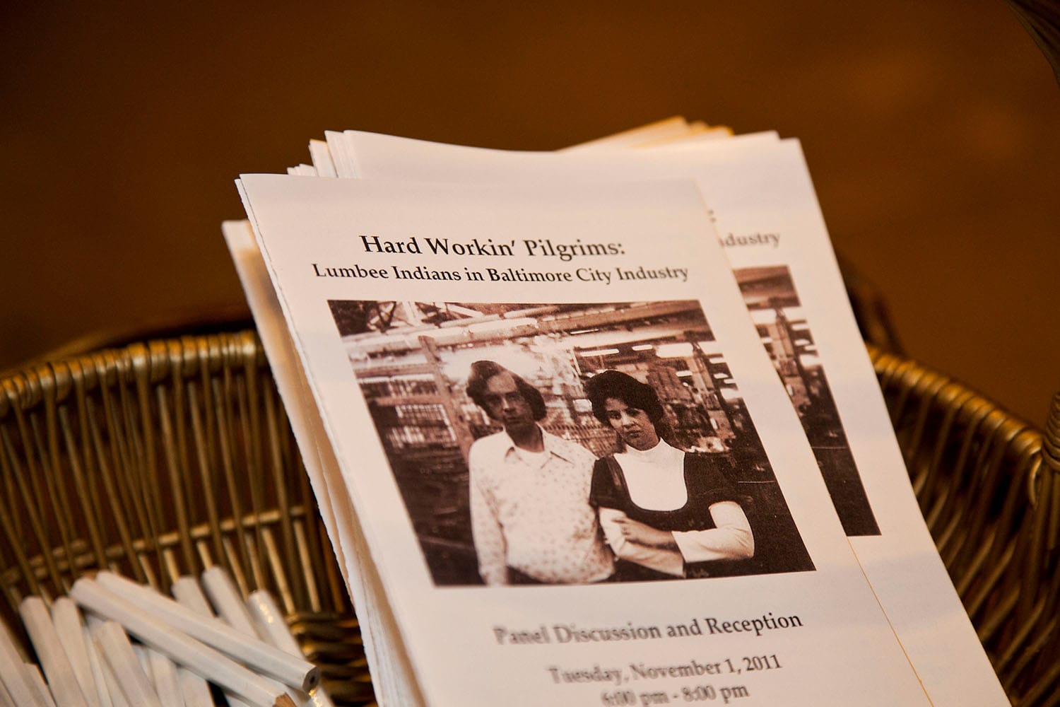 Event brochure for Hard Workin' Pilgrims.