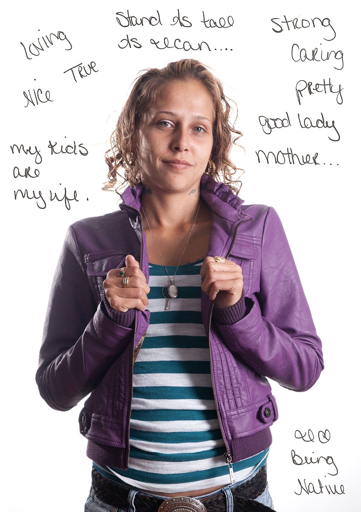 Photo of Des. Text reads, Stand as tall as we can.